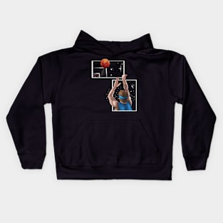 Basketball Player Throw Board Kids Hoodie